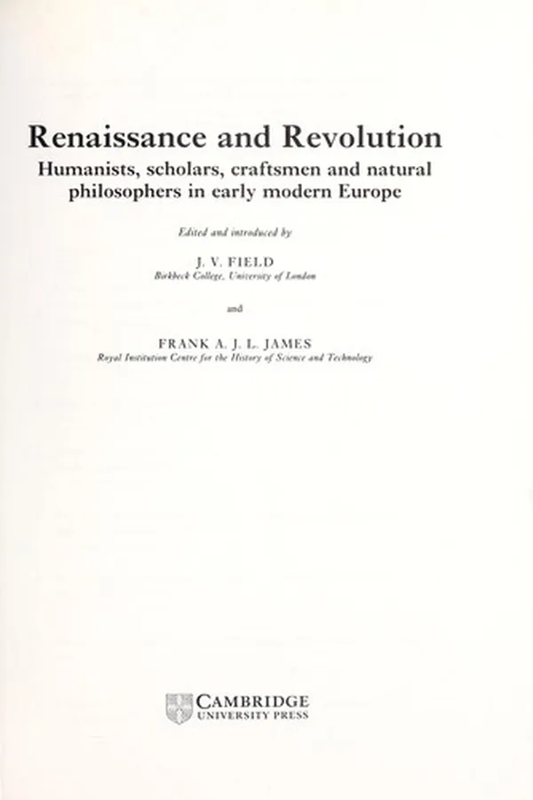 Capa de Renaissance and revolution