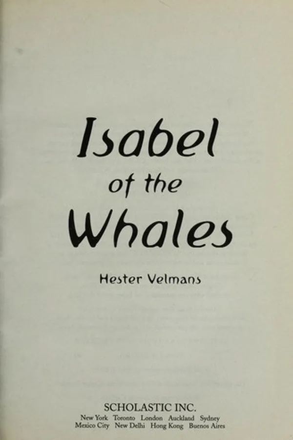 Capa de Isabel of the whales