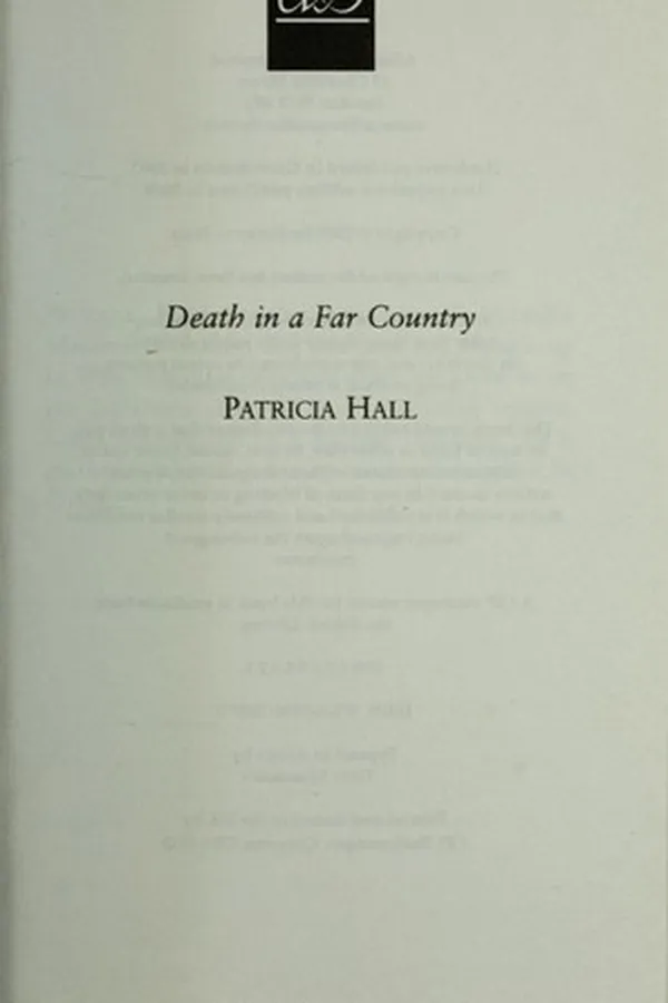 Capa de Death in a far country