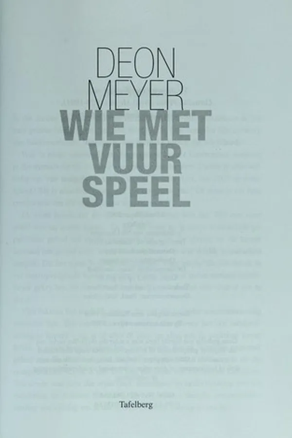 Capa de Wie met vuur speel