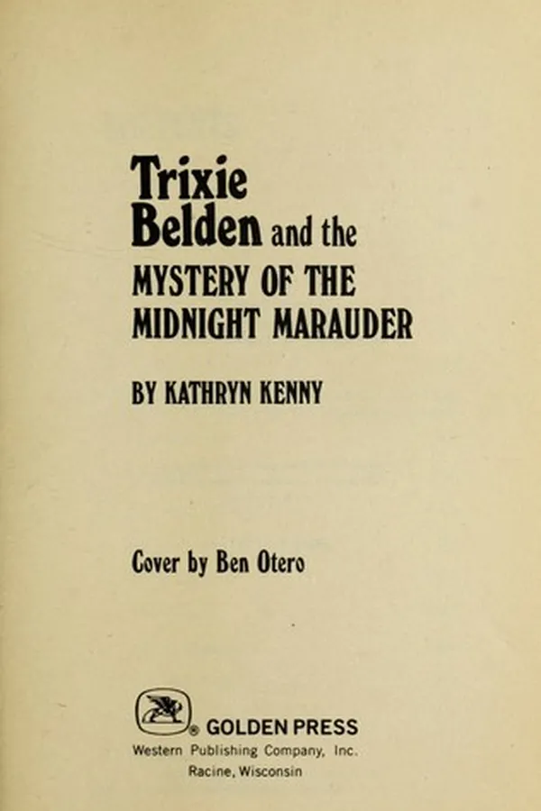 Capa de Trixie Belden and the Mystery of the Midnight Marauder