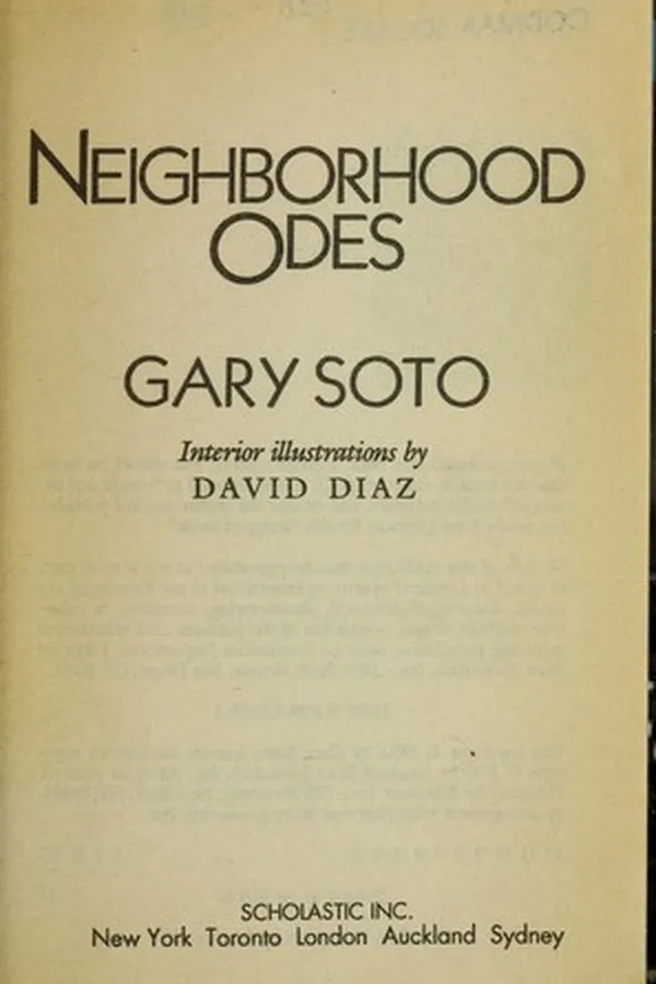 Capa de Neighborhood odes