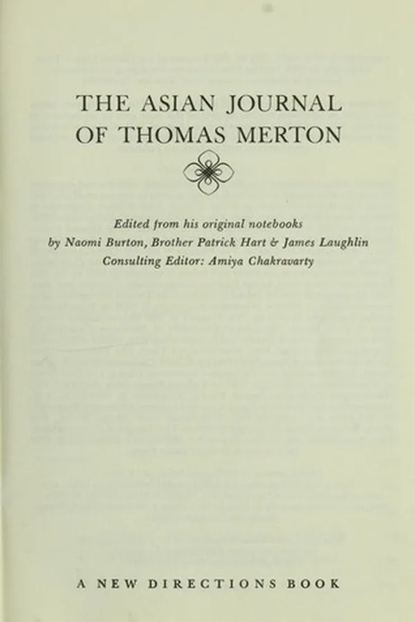 Capa de The Asian journal of Thomas Merton
