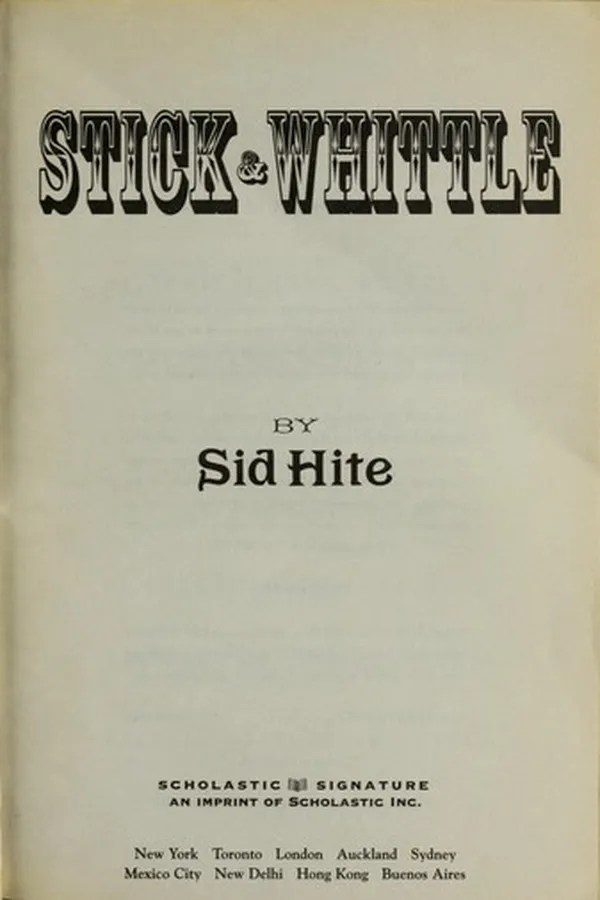 Capa de Stick & Whittle