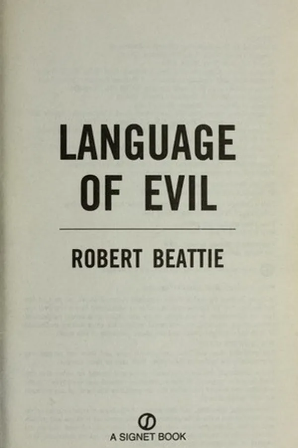 Cover of Language of evil