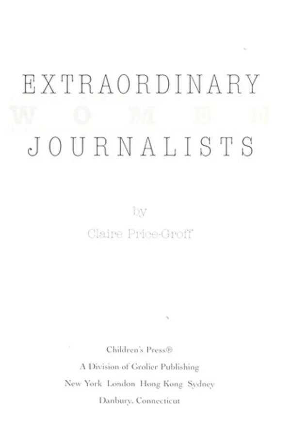 Capa de Extraordinary women journalists