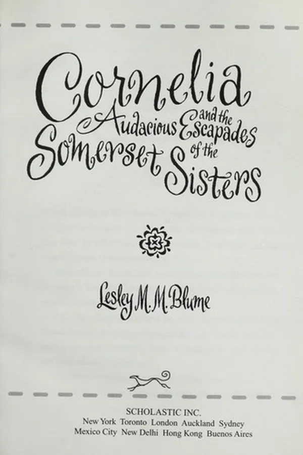 Capa de Cornelia and the audacious escapades of the Somerset sisters