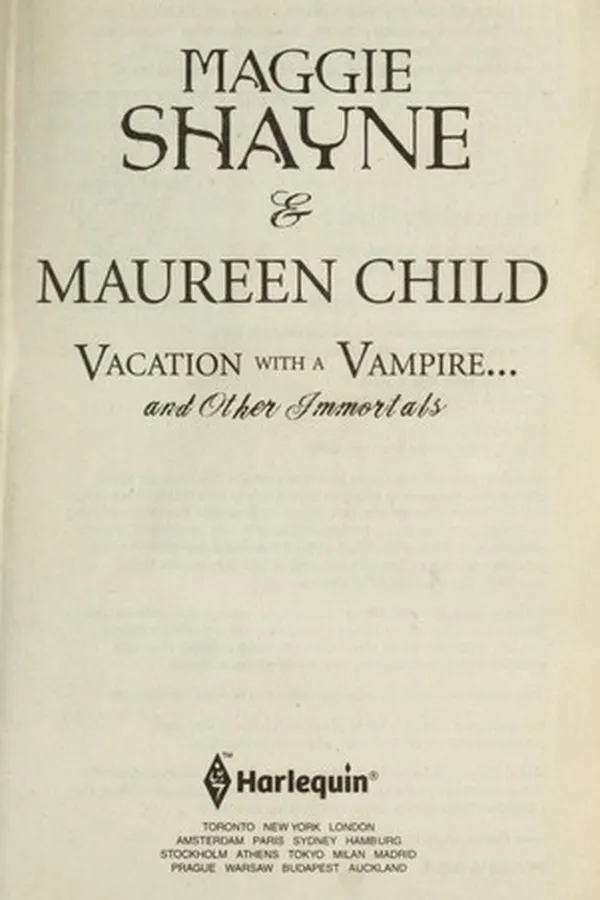 Capa de Vacation with a vampire -- and other immortals