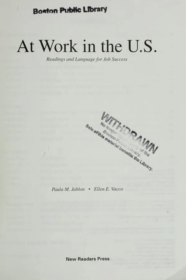 Capa de At work in the U.S.