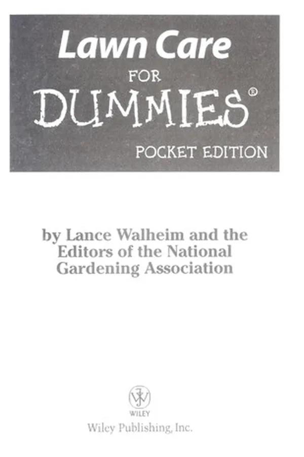 Capa de Lawn care for dummies, Pocket Edition