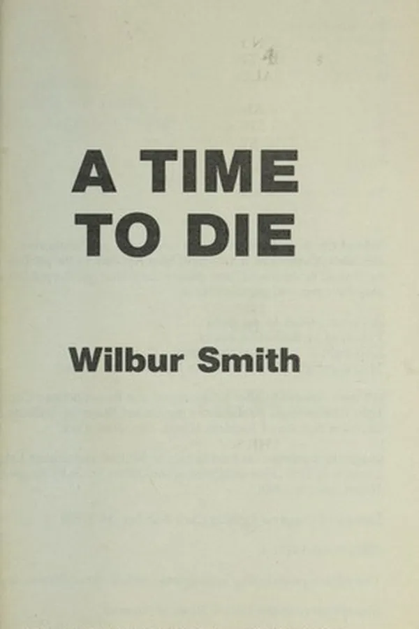 Capa de A time to die