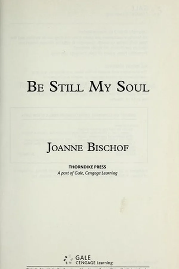 Capa de Be still my soul