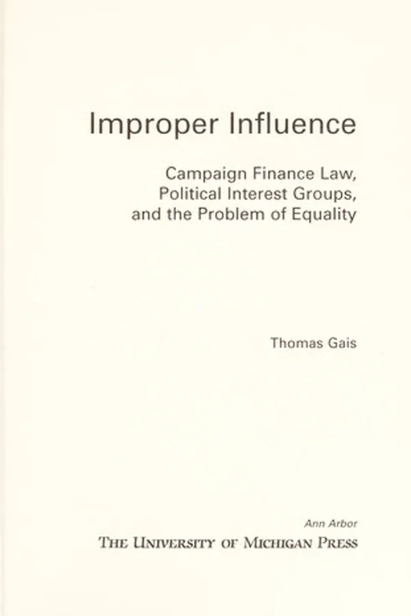 Cover of Improper influence