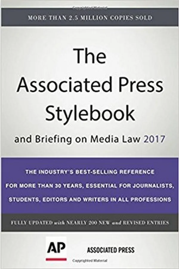 Capa de The Associated Press Stylebook and Briefing on Media Law 2017