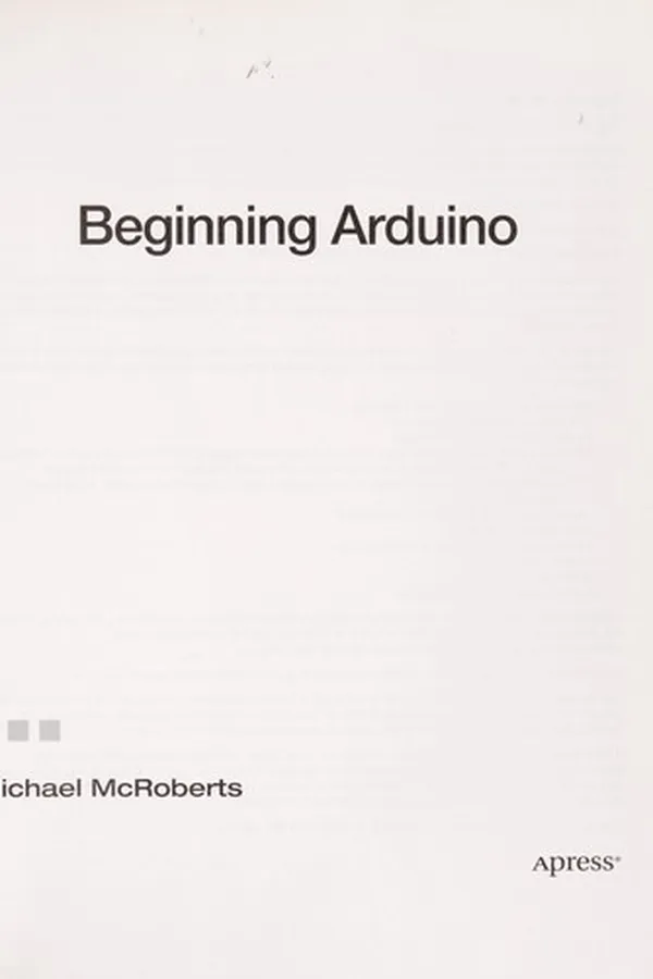 Capa de Beginning Arduino