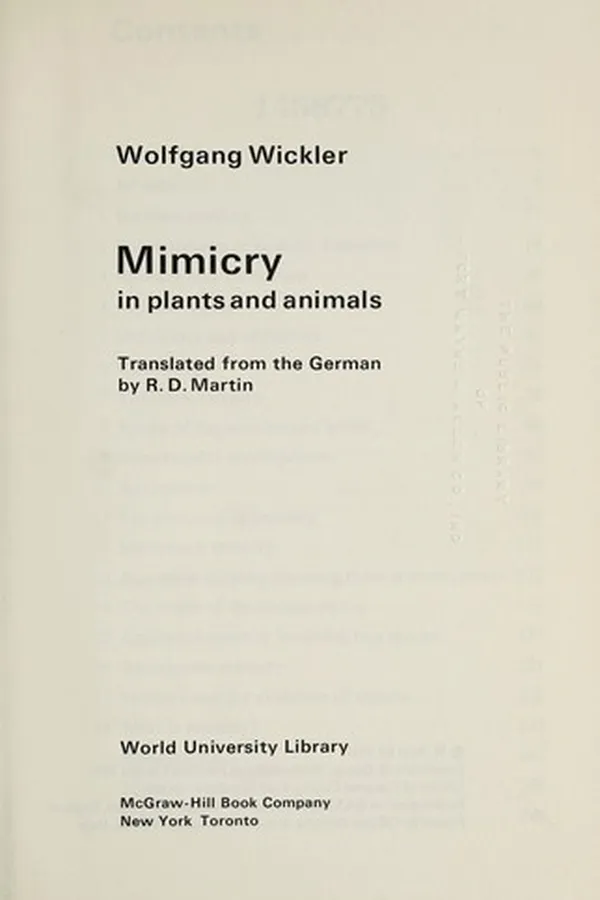 Capa de Mimicry in plants and animals