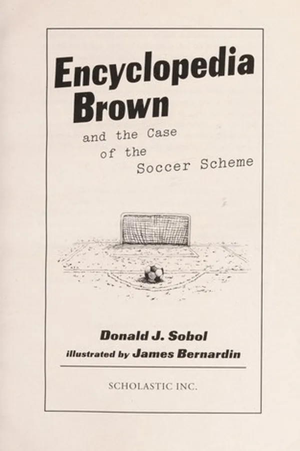 Capa de Encyclopedia Brown and the case of the soccer scheme
