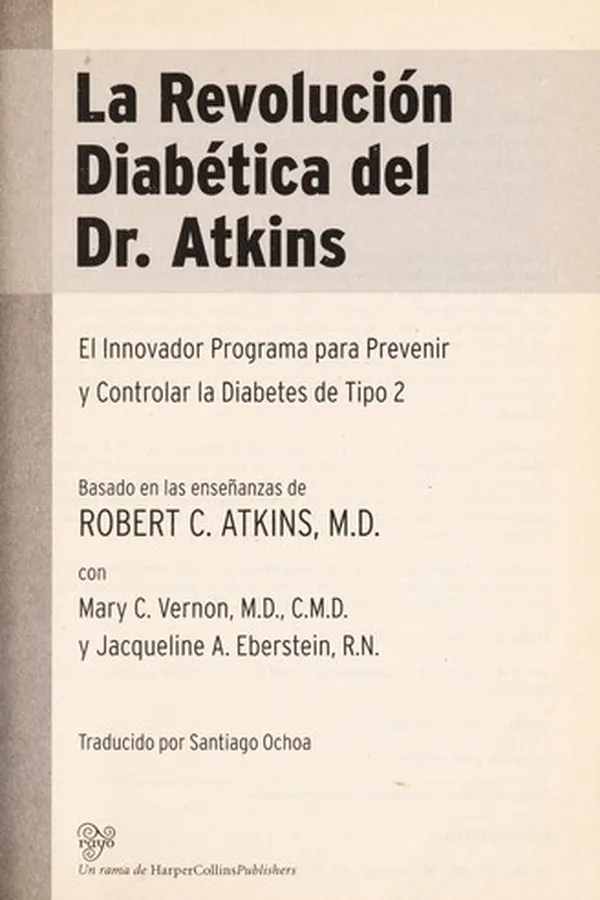 Capa de Atkins diabetes revolution