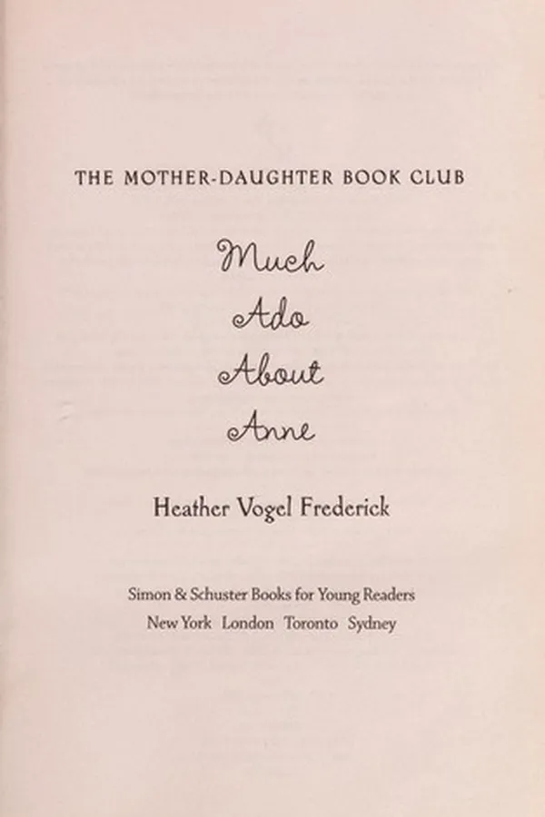 Capa de Much Ado About Anne (The Mother-Daughter Book Club #2)