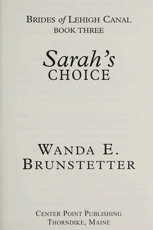 Capa de Sarah's choice