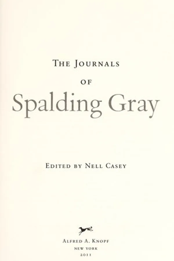 Capa de The journals of Spalding Gray