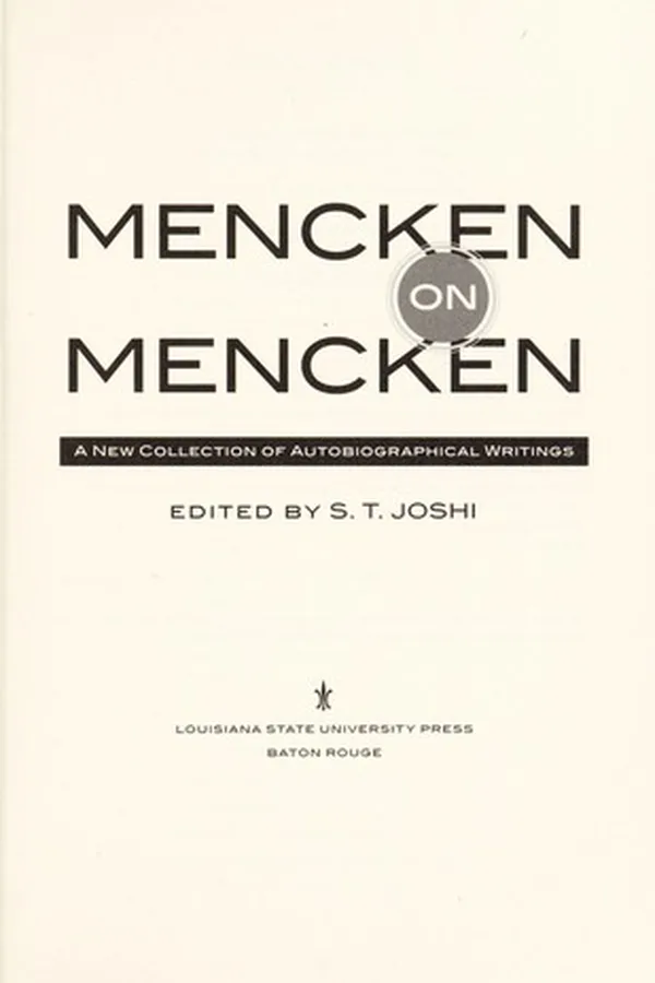 Capa de Mencken on Mencken