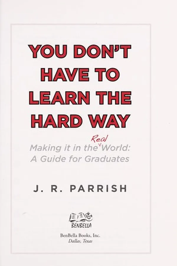 Capa de You don't have to learn the hard way