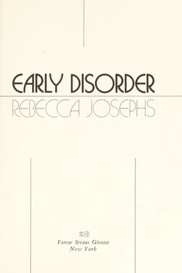 Capa de Early disorder