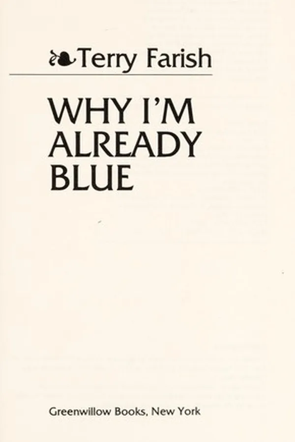 Capa de Why I'm already blue