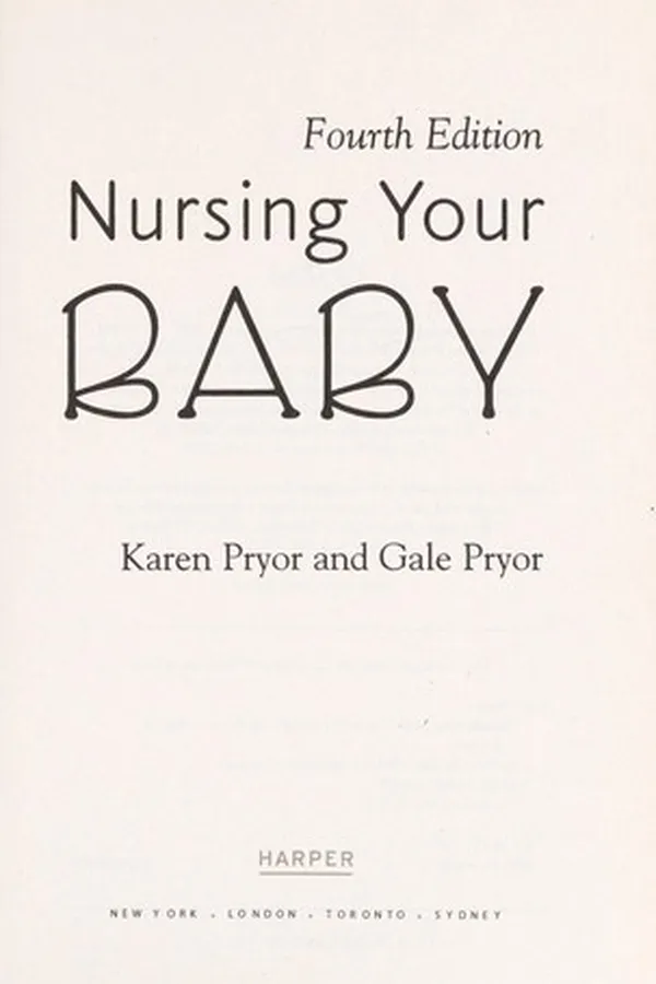 Capa de Nursing your baby