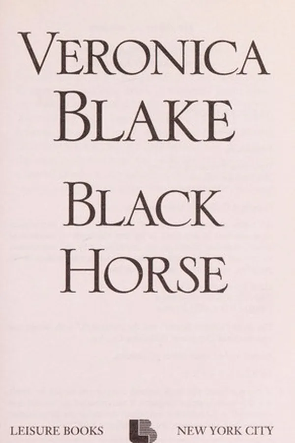 Capa de Black horse