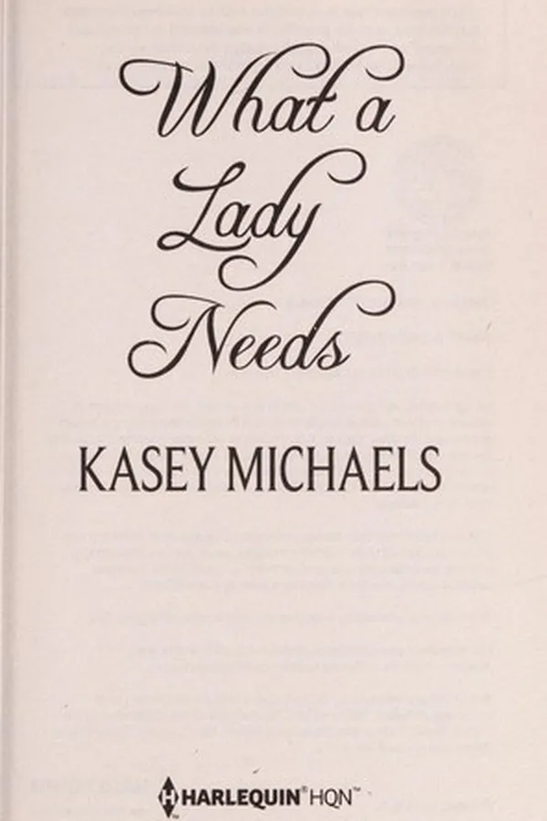 Capa de What a lady needs