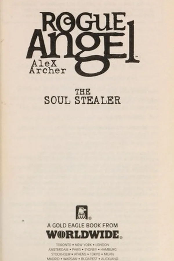 Capa de The Soul Stealer (Rogue Angel)