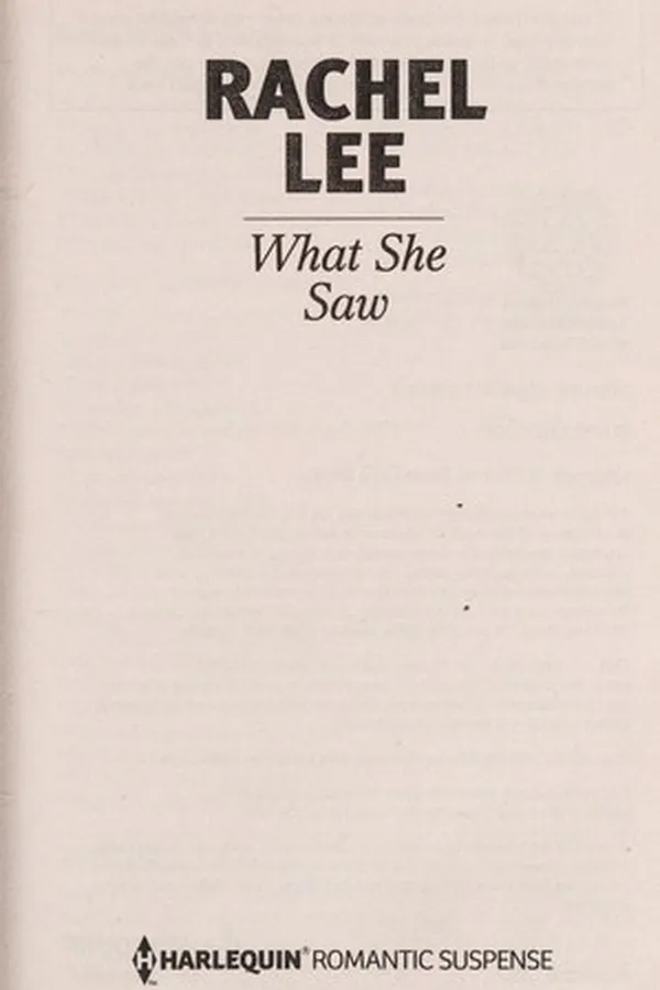 Capa de What She Saw