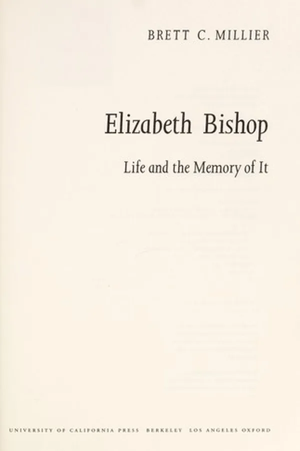 Capa de Elizabeth Bishop