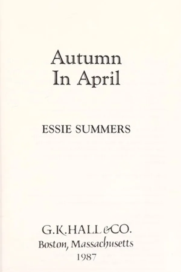 Capa de Autumn in April