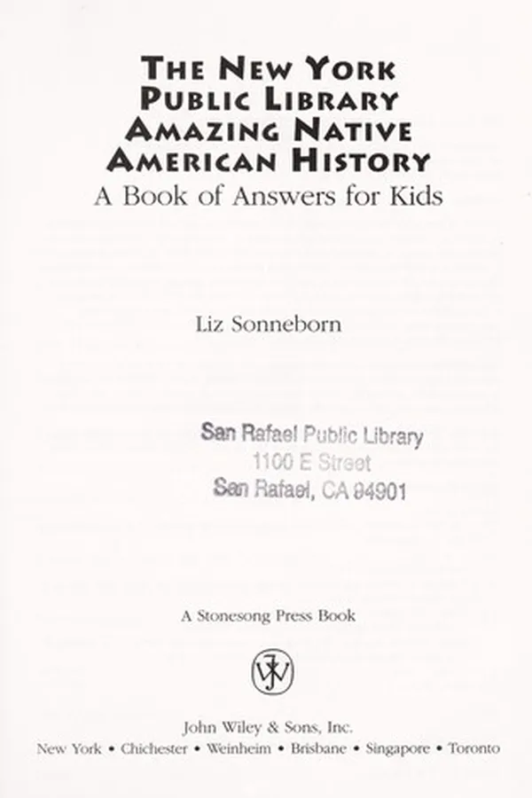 Capa de The New York Public Library amazing Native American history