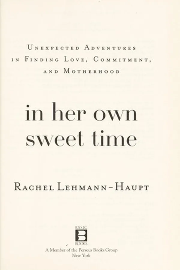 Capa de In her own sweet time