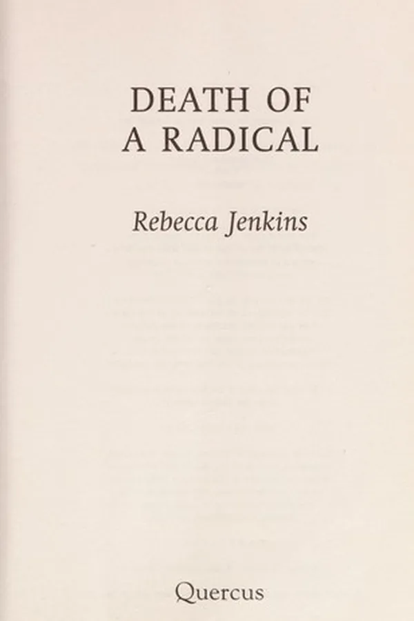 Capa de Death of a radical
