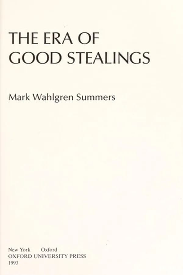 Capa de The era of good stealings