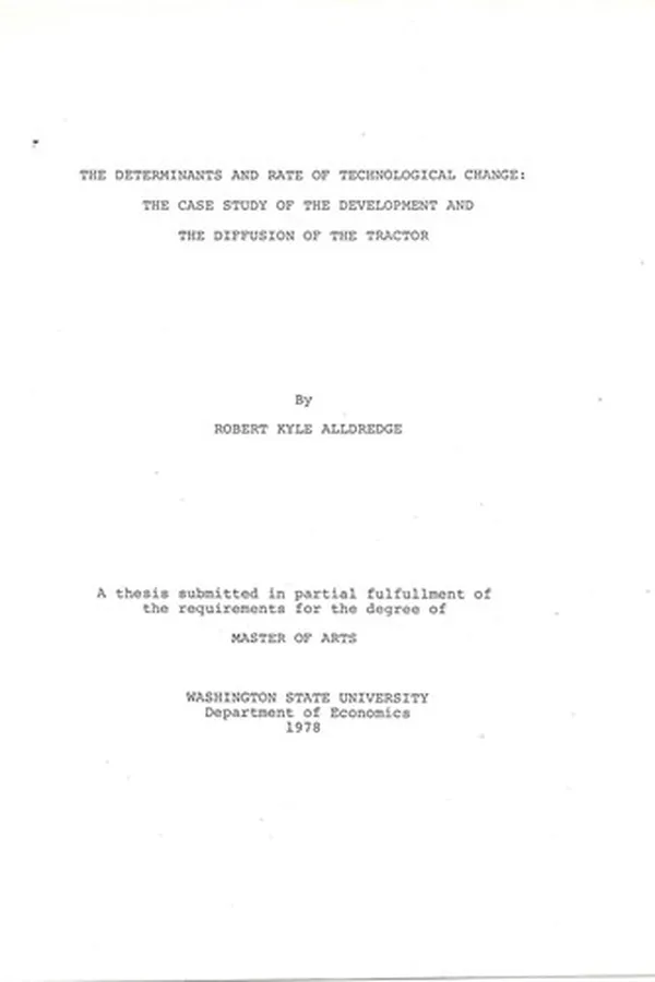 Capa de The Determinants and Rate of Technological Change