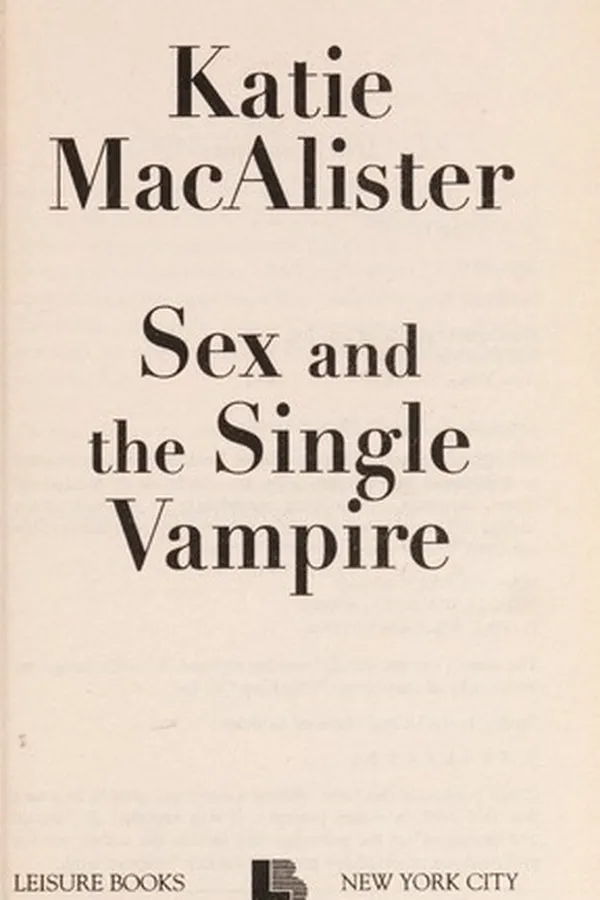 Capa de Sex and the single vampire