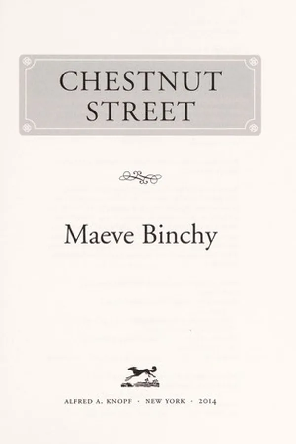 Capa de Chestnut Street