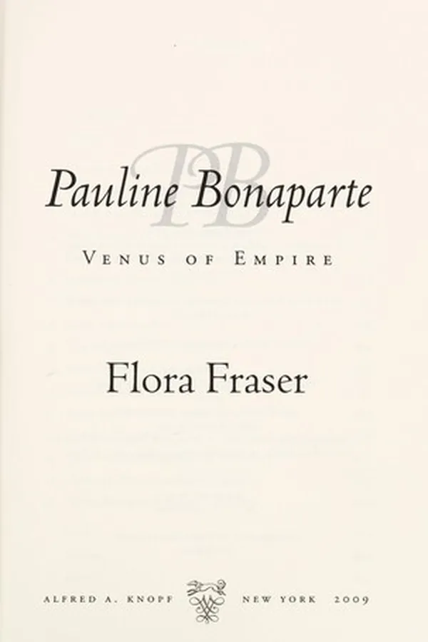 Capa de Pauline Bonaparte