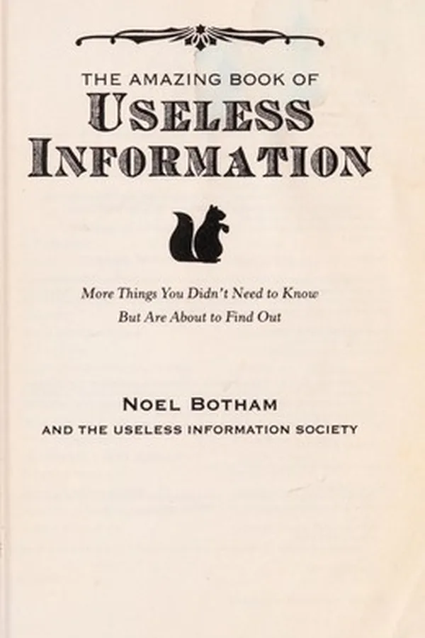 Capa de The amazing book of useless information