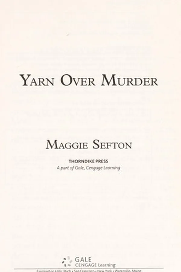 Capa de Yarn over murder