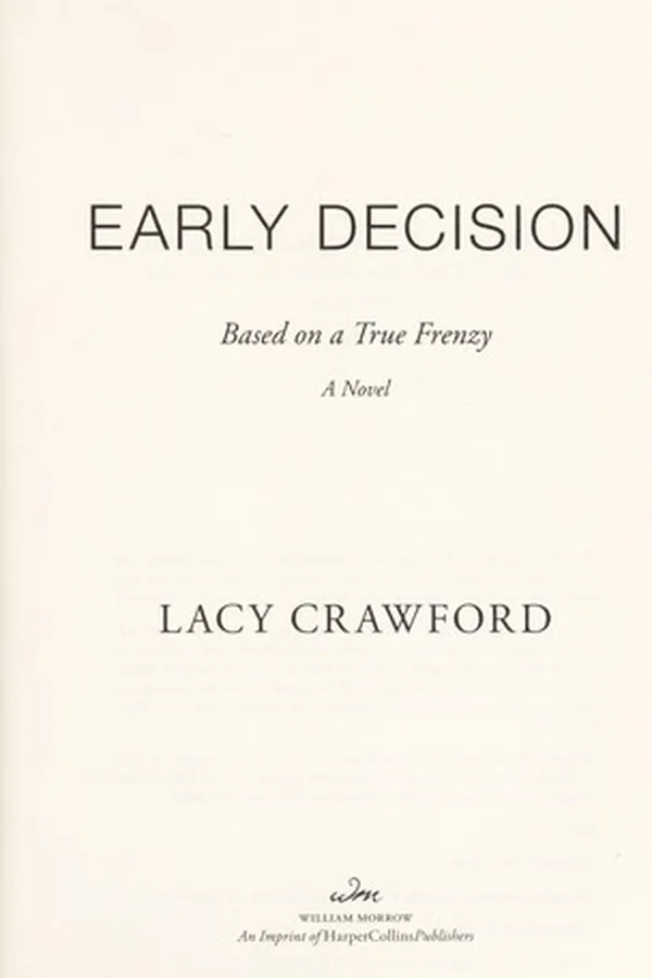 Cover of Early decision
