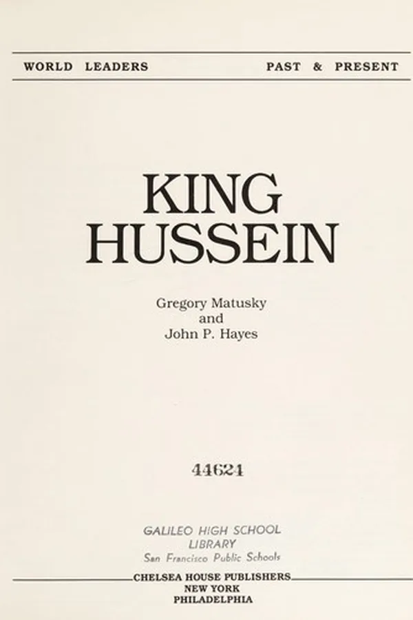 Capa de King Hussein
