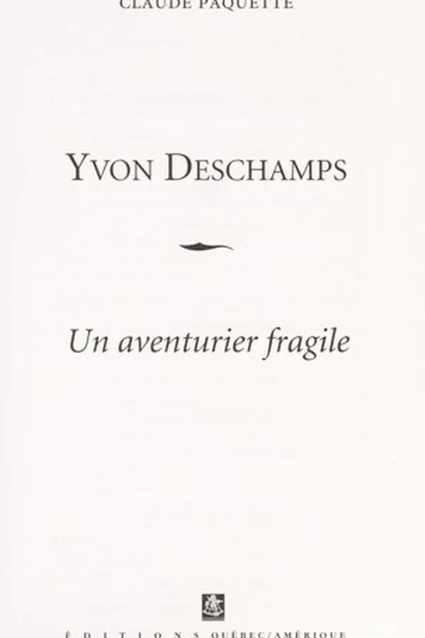 Capa de Yvon Deschamps