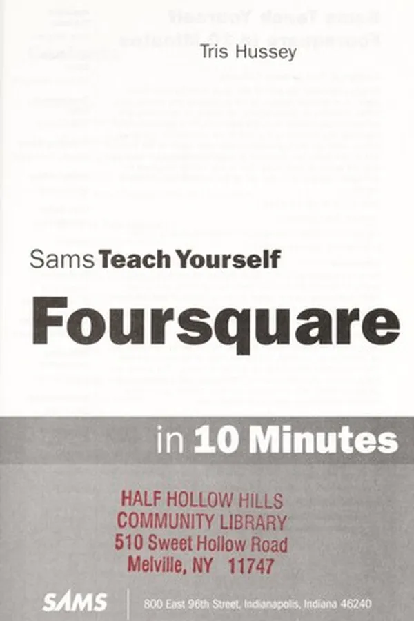 Capa de Sams Teach Yourself Foursquare in 10 Minutes